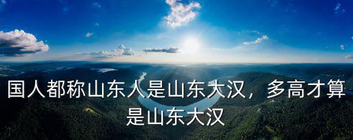 山東大漢帶輪椅多少錢,國人都稱山東人是山東大漢