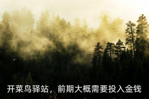 在廣州開一家菜鳥驛站要多少錢,想開一個菜鳥驛站
