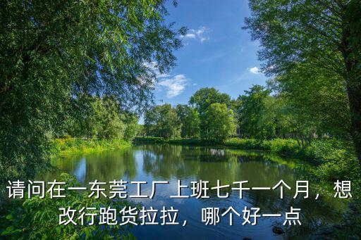請問在一東莞工廠上班七千一個月，想改行跑貨拉拉，哪個好一點