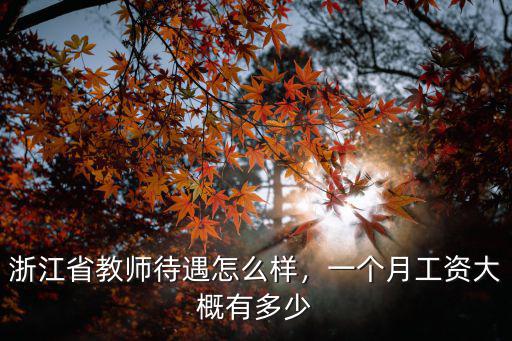 浙江省教師待遇怎么樣，一個(gè)月工資大概有多少