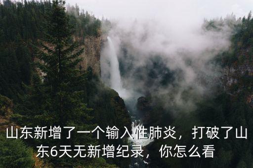 山東新增了一個輸入性肺炎，打破了山東6天無新增紀錄，你怎么看