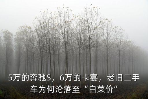 5萬的奔馳S，6萬的卡宴，老舊二手車為何淪落至“白菜價”