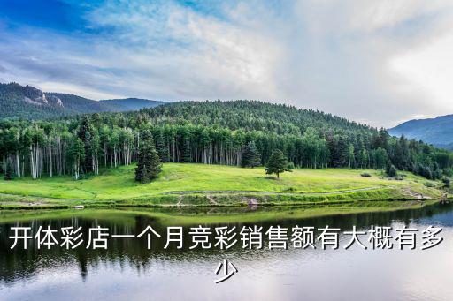 杭州開一家競彩店要多少錢,開一個體育彩票店需要多少錢