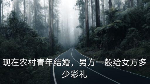 現在農村青年結婚，男方一般給女方多少彩禮