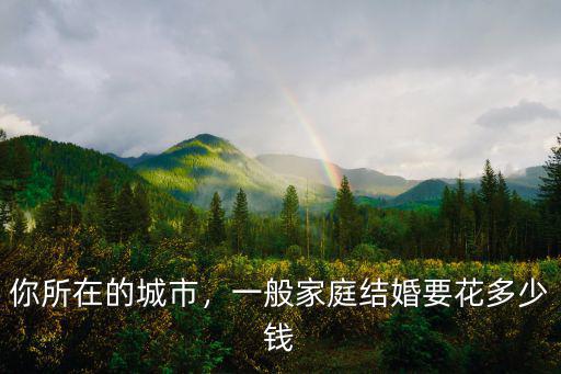 你所在的城市，一般家庭結婚要花多少錢