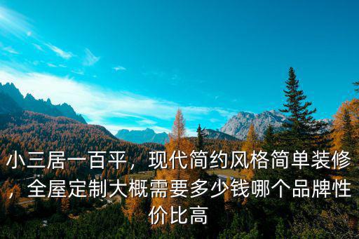 金華全屋定制現代簡約多少錢,現代簡約風格簡單裝修
