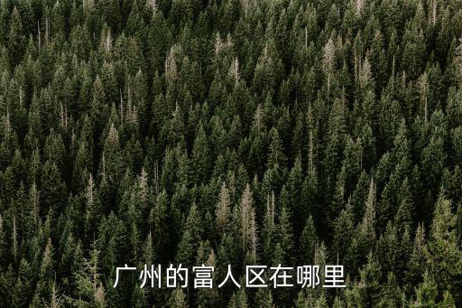 廣州海珠富人區在哪里,廣州的富人區在哪里
