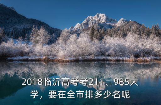 臨沂高考500分排多少名,2018臨沂高考考211