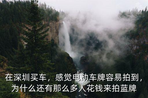 在深圳買車，感覺電動車牌容易拍到，為什么還有那么多人花錢來拍藍牌
