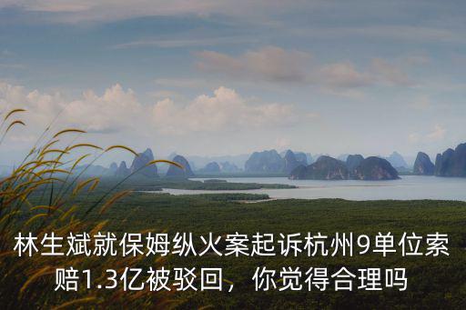 杭州保姆縱火案賠償多少錢啊,杭州保姆縱火案中