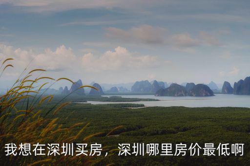 我想在深圳買房，深圳哪里房價最低啊