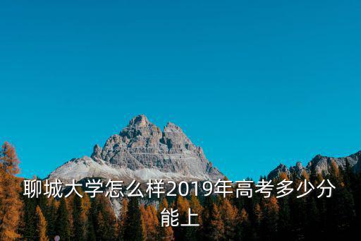 聊城大學怎么樣2019年高考多少分能上