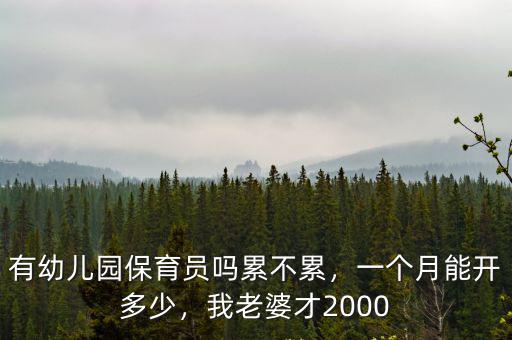 有幼兒園保育員嗎累不累，一個(gè)月能開多少，我老婆才2000