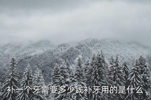 補牙需要多少錢威海,補牙用的是什么
