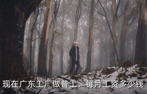 現在廣東工廠做普工，每月工資多少錢