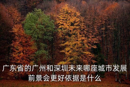 廣東省的廣州和深圳未來哪座城市發展前景會更好依據是什么