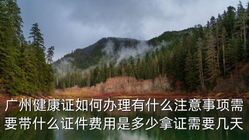 在廣州怎么辦健康證需要多少錢,廣州健康證如何辦理