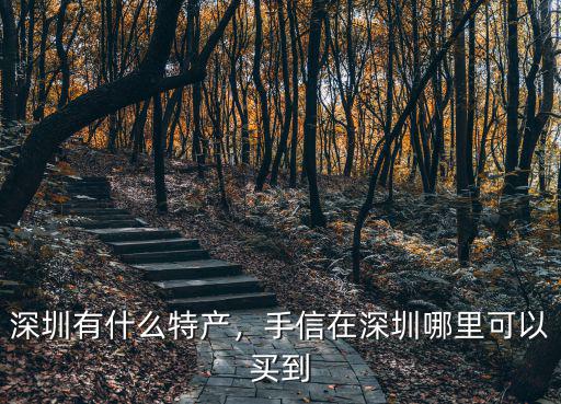 深圳有什么特產，手信在深圳哪里可以買到