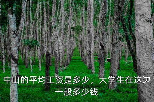 中山的平均工資是多少，大學生在這邊一般多少錢