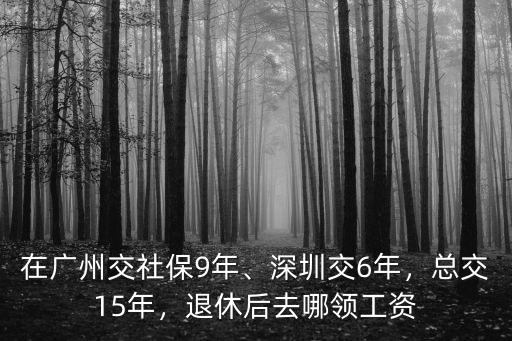 廣州工作8年薪資多少,在廣州交社保9年