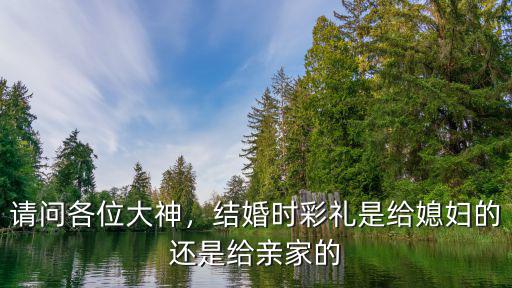 請問各位大神，結婚時彩禮是給媳婦的還是給親家的