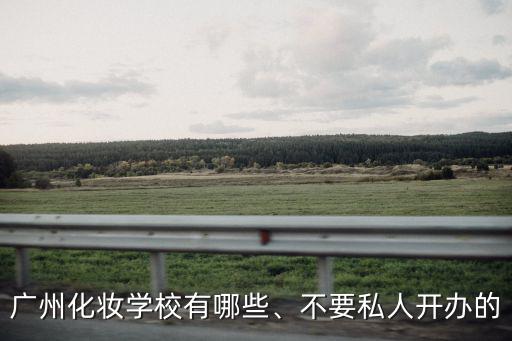 廣州化妝學校有哪些、不要私人開辦的