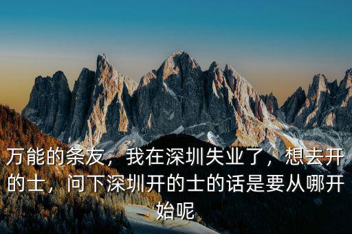 深圳亞迪出租車公司在哪里,在深圳坐出租車