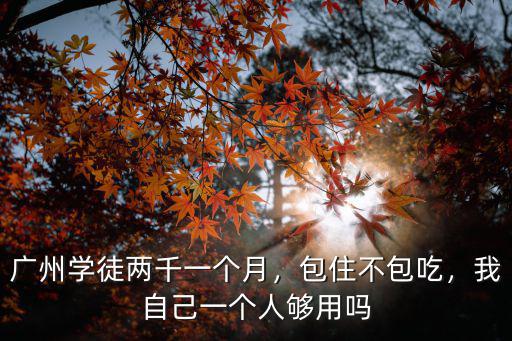 廣州學徒兩千一個月，包住不包吃，我自己一個人夠用嗎
