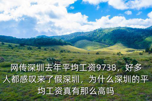網傳深圳去年平均工資9738，好多人都感嘆來了假深圳，為什么深圳的平均工資真有那么高嗎