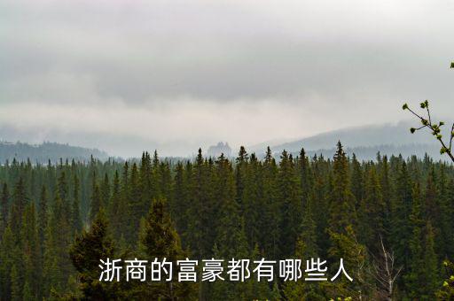 浙商的富豪都有哪些人