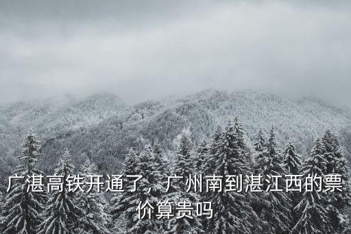 湛江到南京的高鐵票多少錢,廣湛高鐵開通了