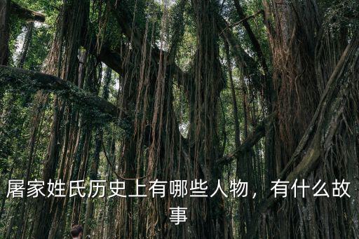 屠家姓氏歷史上有哪些人物，有什么故事
