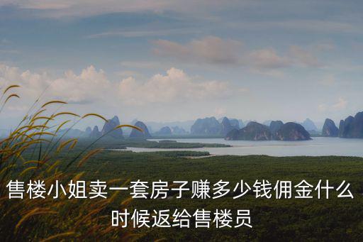 售樓小姐賣一套房子賺多少錢傭金什么時候返給售樓員