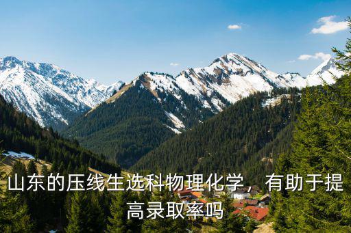 山東的壓線生選科物理化學(xué)，有助于提高錄取率嗎