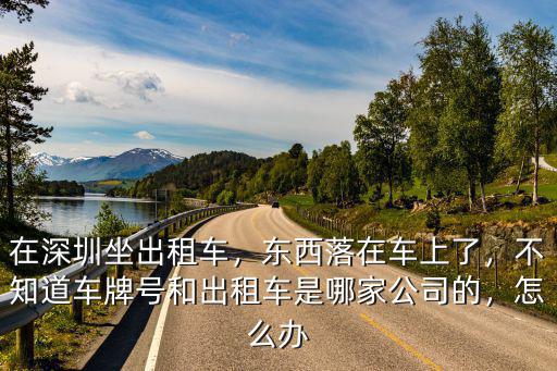 在深圳坐出租車，東西落在車上了，不知道車牌號和出租車是哪家公司的，怎么辦