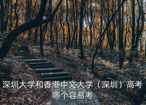考香港中文大學深圳學校要多少分,深圳大學和香港中文大學