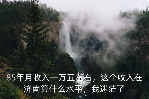 85年月收入一萬五左右，這個收入在濟南算什么水平，我迷茫了