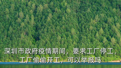 深圳市政府疫情期間，要求工廠停工，工廠偷偷開工，可以舉報嗎