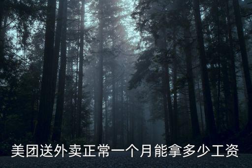 威海外賣工資多少,你們那里工資有多少
