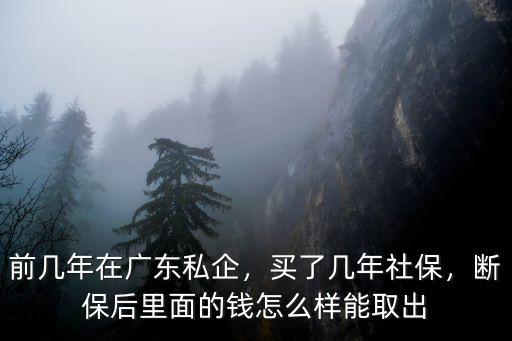 廣東社保里的錢怎么取出來嗎,買了幾年社保