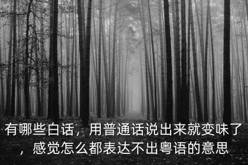 廣東人用普通話說吃飯怎么說,廣東人說普通話時的口音