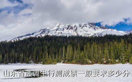 山東選調(diào)生考試行測多少分,選調(diào)生考試難嗎