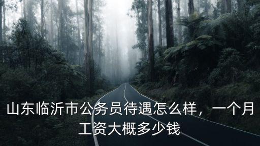 山東臨沂市公務員待遇怎么樣，一個月工資大概多少錢