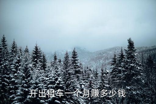 開出租車一個月賺多少錢