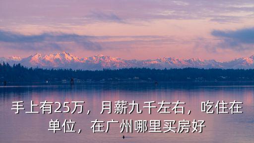 在廣州25萬首付買哪里,在廣州哪里買房好