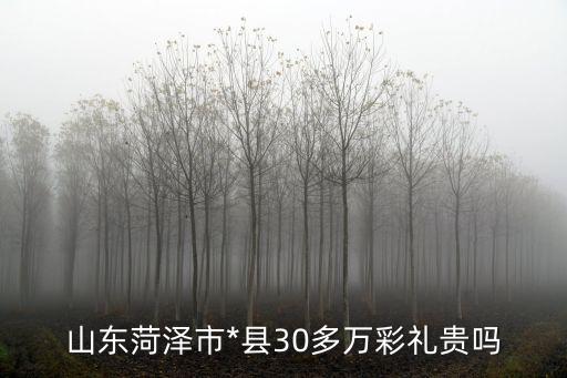 山東菏澤市*縣30多萬彩禮貴嗎