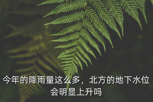 今年的降雨量這么多，北方的地下水位會明顯上升嗎
