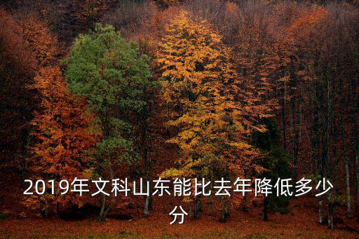 2019年文科山東能比去年降低多少分