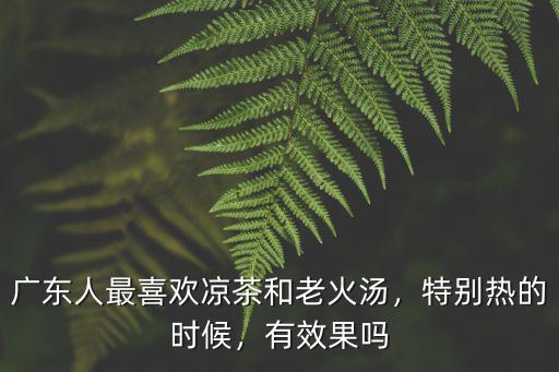 廣東人最喜歡涼茶和老火湯，特別熱的時候，有效果嗎