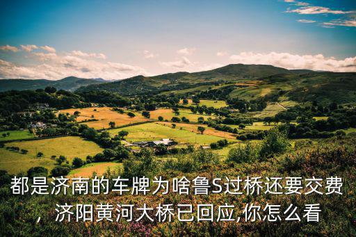 都是濟南的車牌為啥魯S過橋還要交費，濟陽黃河大橋已回應,你怎么看